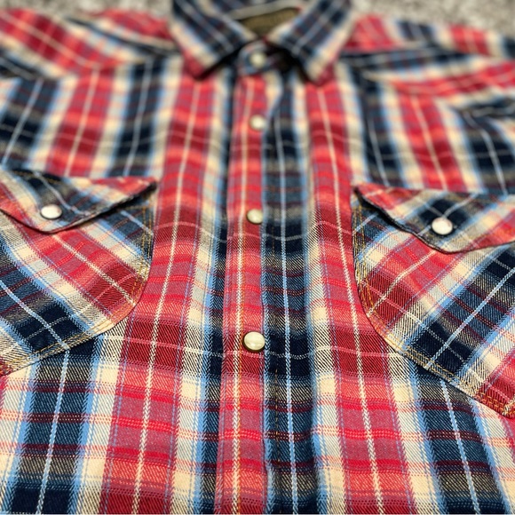 Plaid Red, Blue, Yellow & White Long-Sleeve Button Down - Picture 6 of 8